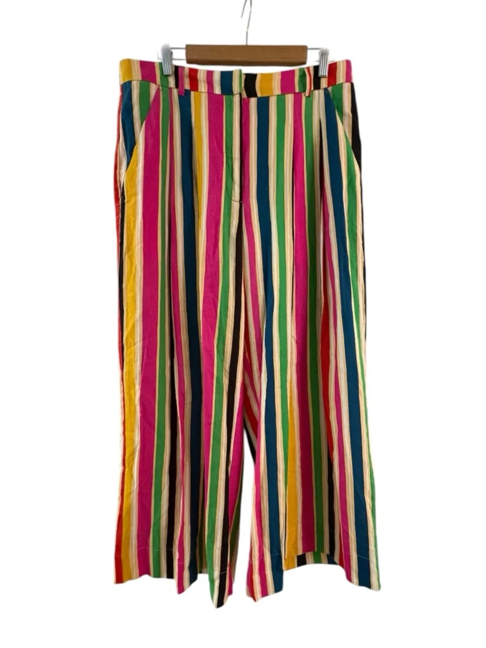 Anthropologie Farm Rio Rainbow Stripe Pants NWT Large - Picture 4 of 9